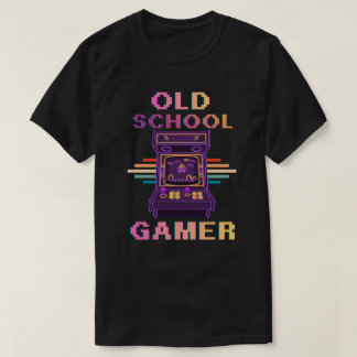 Camiseta Jogador Antigo Estilo Escola Arcade Retro Neon