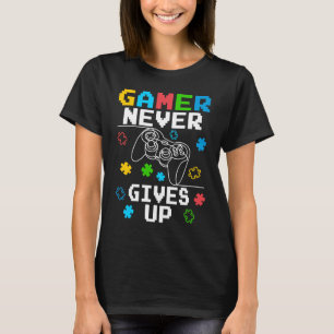 Camiseta Jogador Autista Nunca Desiste do Controle de Video