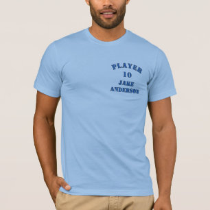 Camiseta Jogador Azul com Namen e Número