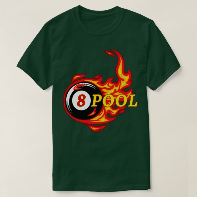 Camiseta Jogador Ball Piscina Billiard 8 Engraçado (Frente do Design)