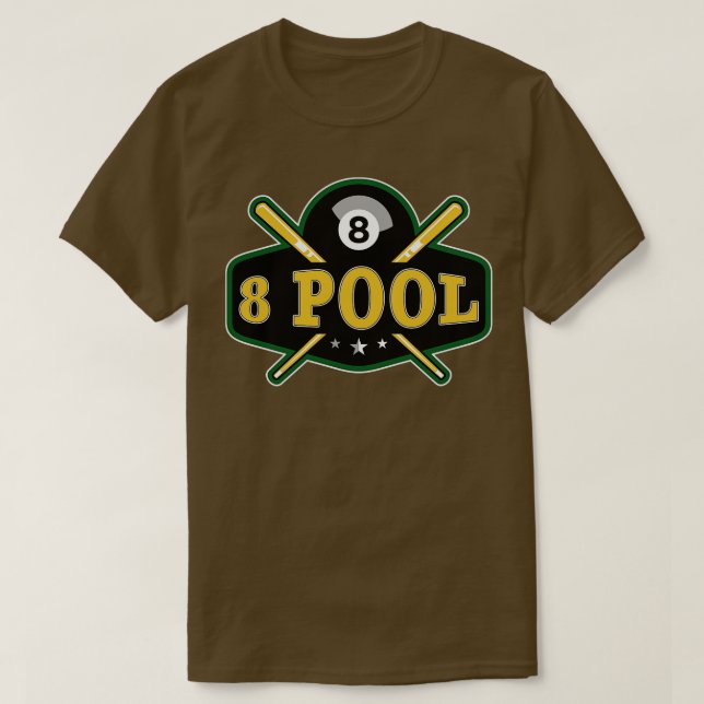 Camiseta Jogador Ball Piscina Billiard 8 Engraçado (Frente do Design)