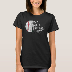 Camiseta Jogador Baseball Repetitivo De Beisebol Com Sono