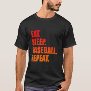 Camiseta Jogador Baseball Repetitivo De Beisebol Com Sono