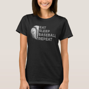Camiseta Jogador Baseball Repetitivo De Beisebol Com Sono