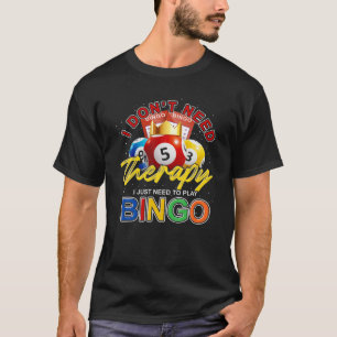 Camiseta Jogador Bingo Engraçado Presente Jogando Jogando L
