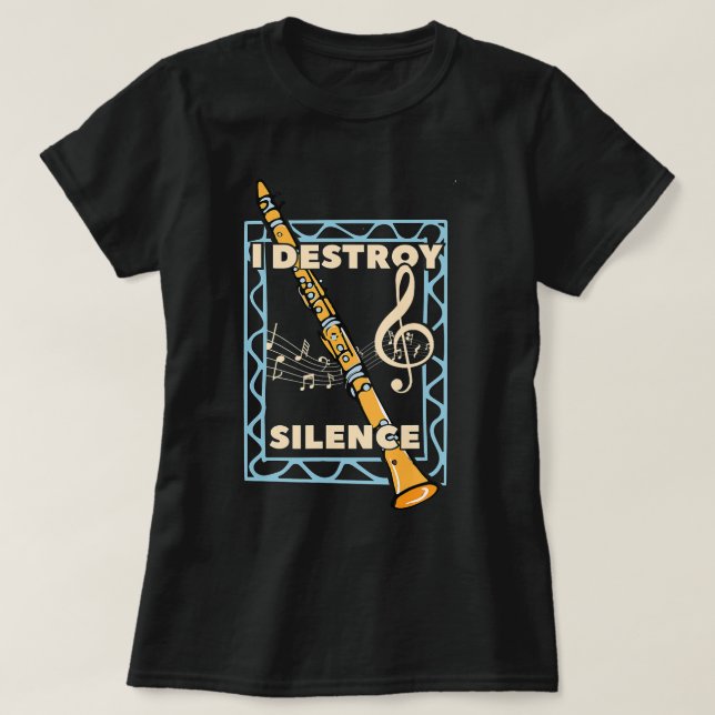 Camiseta Jogador Clarinet da Banda Marching I Destrui o sil (Frente do Design)