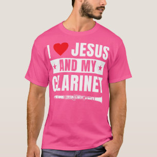 Camiseta Jogador Clarinet Engraçado Clarinetista Adoro Jesu