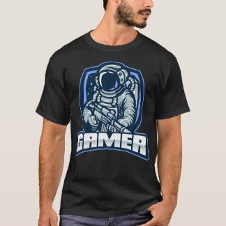 Camiseta Jogador Com Astronauta Segurando Uma Corrida De As