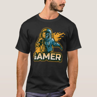 Camiseta Jogador Com Esqueleto Num Astronauta