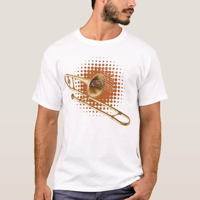 Camiseta Jogador da Banda Marcial Trombonista Musical (Frente)