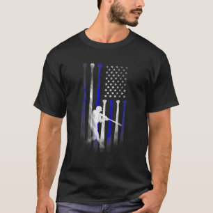 Camiseta Jogador da Bandeira Americana de Beisebol Bandeira