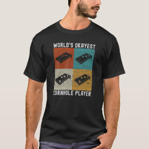 Camiseta Jogador da Cornhole mais Okayest do Mundo - Buraco