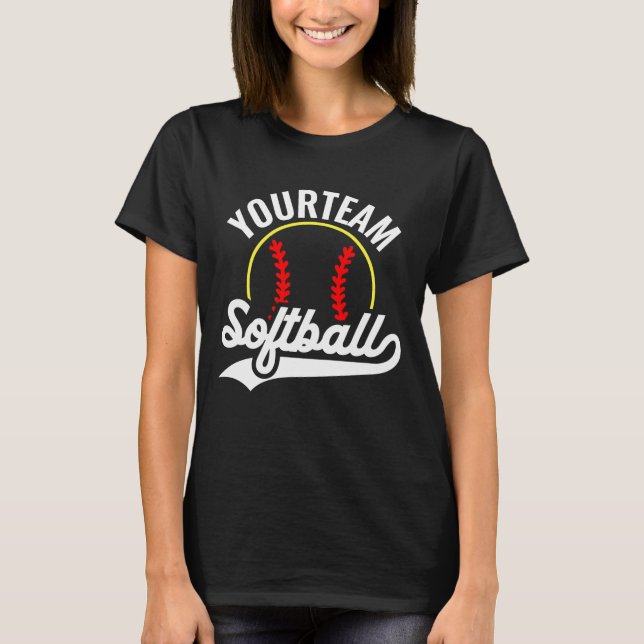 Camiseta Jogador da Equipe de Softbol ADD NOME Personalizad (Frente)