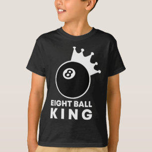 Camiseta Jogador da Piscina 8 Ball King 8 Billiards Lucky