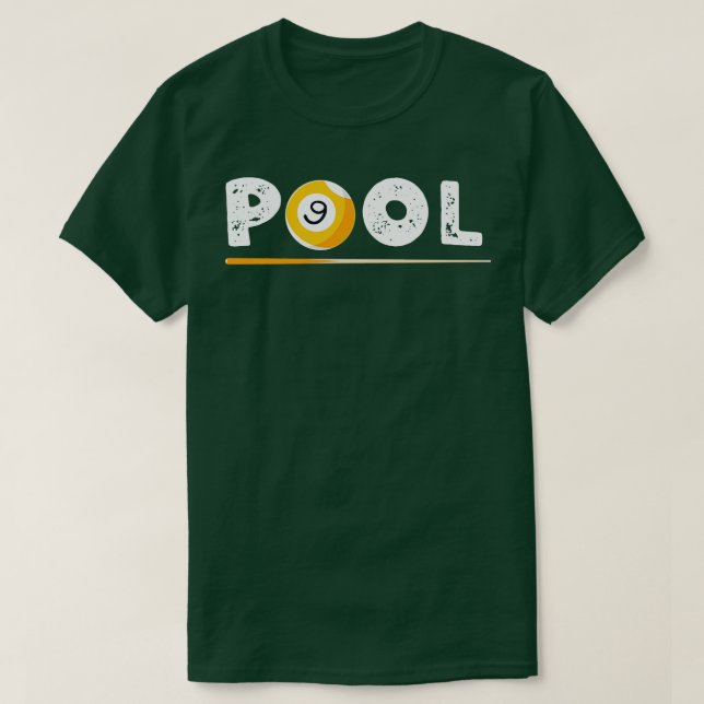 Camiseta Jogador da Piscina 9 Billiards (Frente do Design)