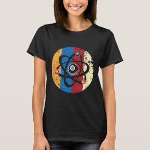 Camiseta Jogador Da Piscina De Ciências Atom Ball Billiards