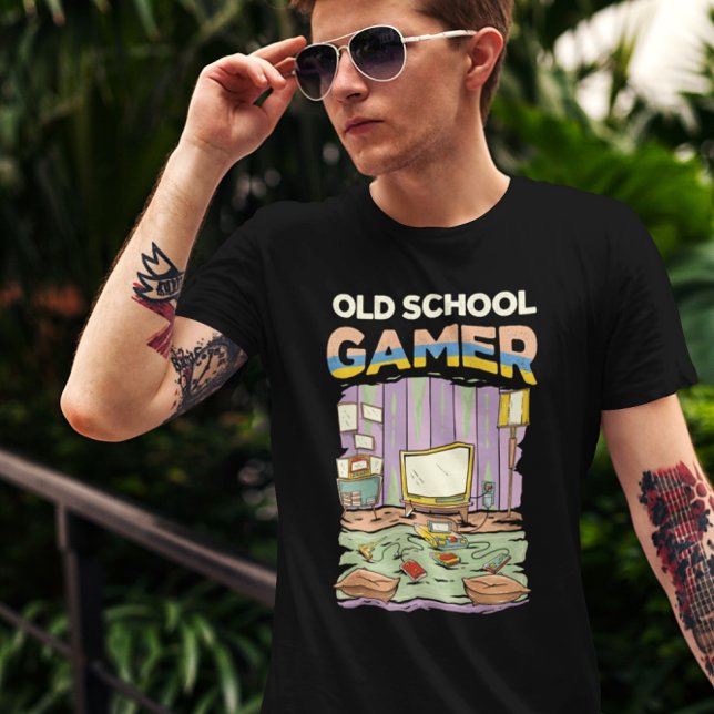 Camiseta Jogador da velha escola - Jogo de vídeo (Criador carregado)