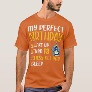 Camiseta Jogador de 13 de Festa de aniversário do Xadrez co