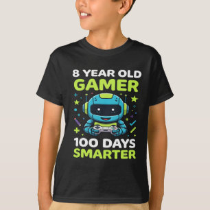 Camiseta Jogador de 8 Anos de Idade 100 Dias Mais Inteligen