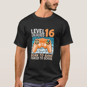 Camiseta Jogador de aniversário de 16 anos forçado à escola