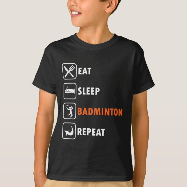 Camiseta Jogador de Badminton - Atleta do Shuttle Comer Sle (Frente)
