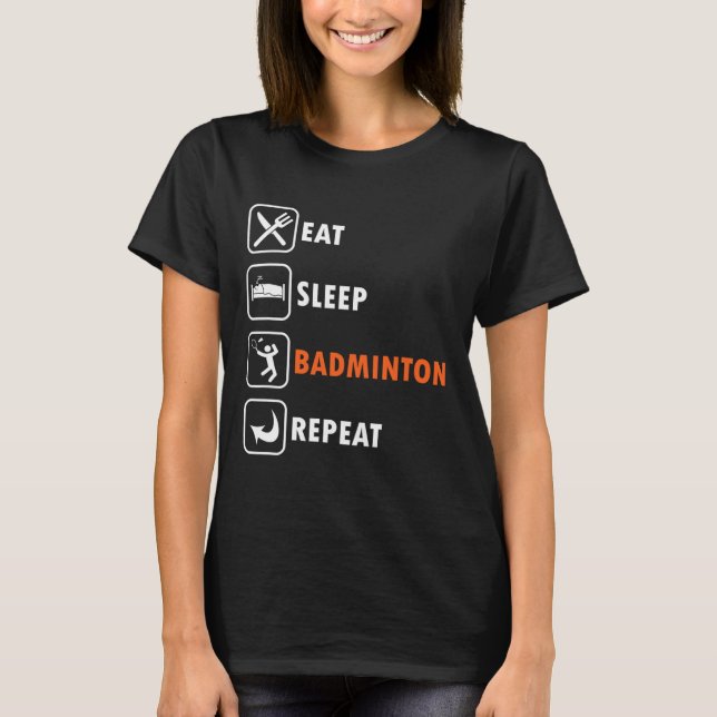 Camiseta Jogador de Badminton - Atleta do Shuttle Comer Sle (Frente)