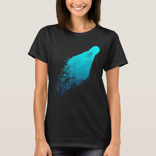 Camiseta Jogador de Badminton Badminton Vintage (Frente)