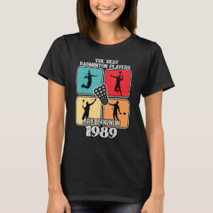 Camiseta Jogador de Badminton, de 33 anos, 1989, 33.o anive