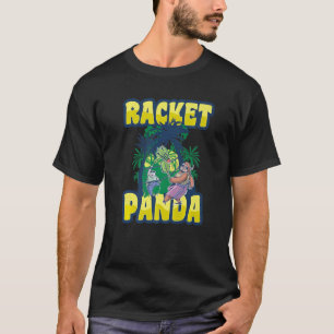 Camiseta Jogador de Badminton do Panda de Racket