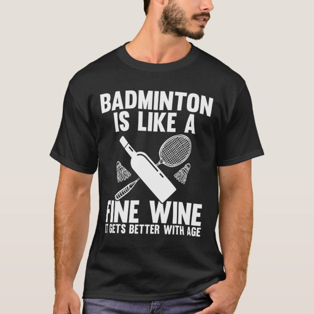 Camiseta Jogador de Badminton do Shuttle (Frente)