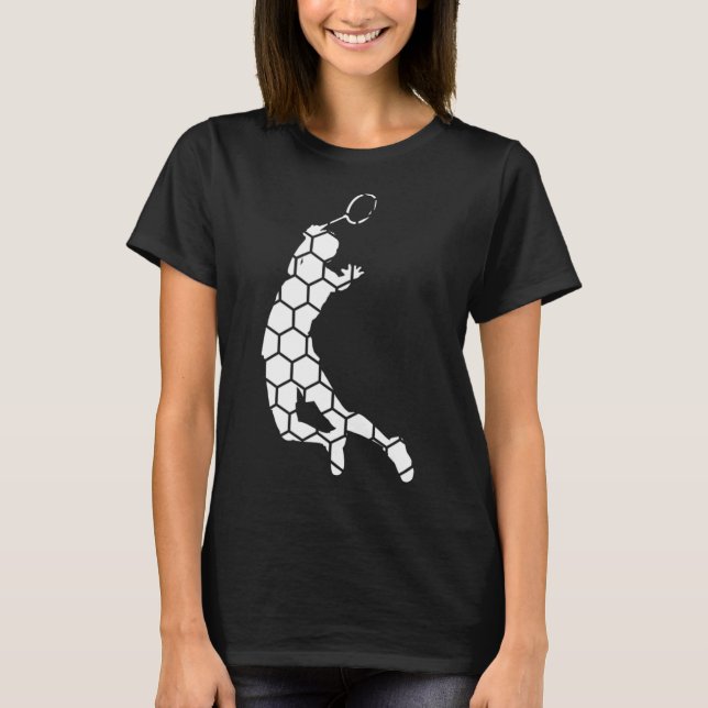 Camiseta Jogador de Badminton do Shuttle Squash Badminton (Frente)