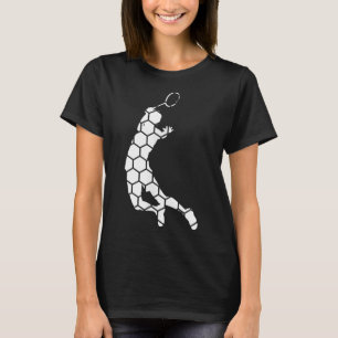Camiseta Jogador de Badminton do Shuttle Squash Badminton