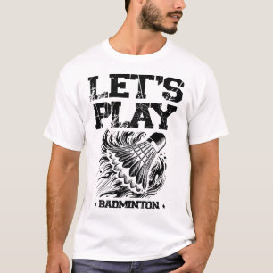 Camiseta Jogador de Badminton Engraçado Design 23