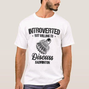 Camiseta Jogador de Badminton Engraçado Design 27