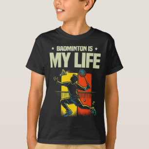 Camiseta Jogador de Badminton Engraçado Design de Amor de P