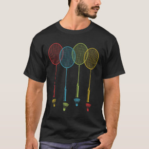 Camiseta Jogador de Badminton Equipe Treinador de Shuttle P