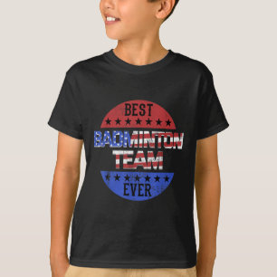 Camiseta Jogador de Badminton Independência Dia Patriótico