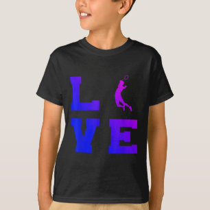 Camiseta Jogador de badminton masculino feminino de badmint
