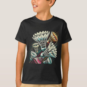 Camiseta Jogador de Badminton Peteca Design Vibrante