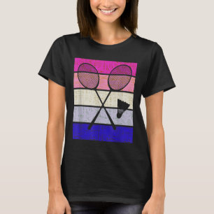 Camiseta Jogador de Badminton Peteca Meninas Crianças Mulhe