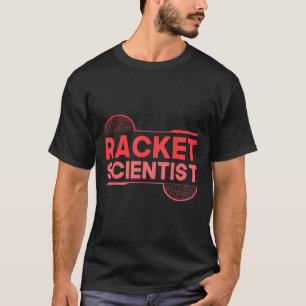 Camiseta Jogador de Badminton Peteca Raquete Cientista Badm