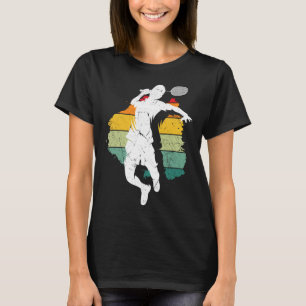 Camiseta Jogador de Badminton Retro Equipe de Badminton Enc