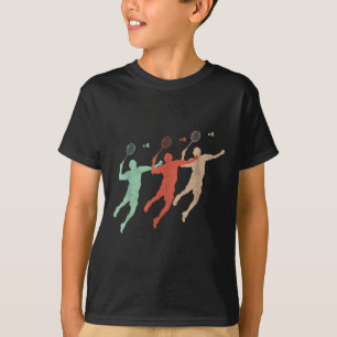 Camiseta Jogador de Badminton Retro Smash Shuttle Badmi Vin