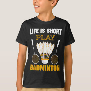 Camiseta Jogador de Badminton Shuttle Badminton Lover