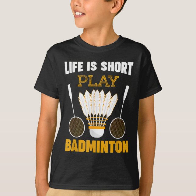 Camiseta Jogador de Badminton Shuttle Badminton Lover (Frente)
