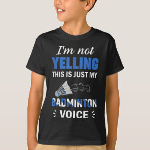 Camiseta Jogador de Badminton Shuttle Minha Voz de Badminto