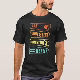 Camiseta Jogador de Badminton Shuttlecock para Jogar no Son