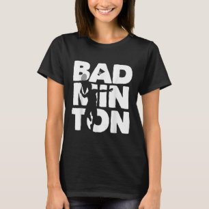 Camiseta Jogador de Badminton Smash Raquete