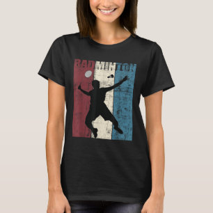 Camiseta Jogador de Badminton Vintage Desgastado 