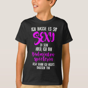 Camiseta Jogador de Badminton Y, Badminton do Shuttle